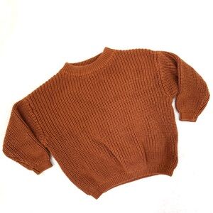 Cozy Chunky Knit Sweater - Rust 6/9m